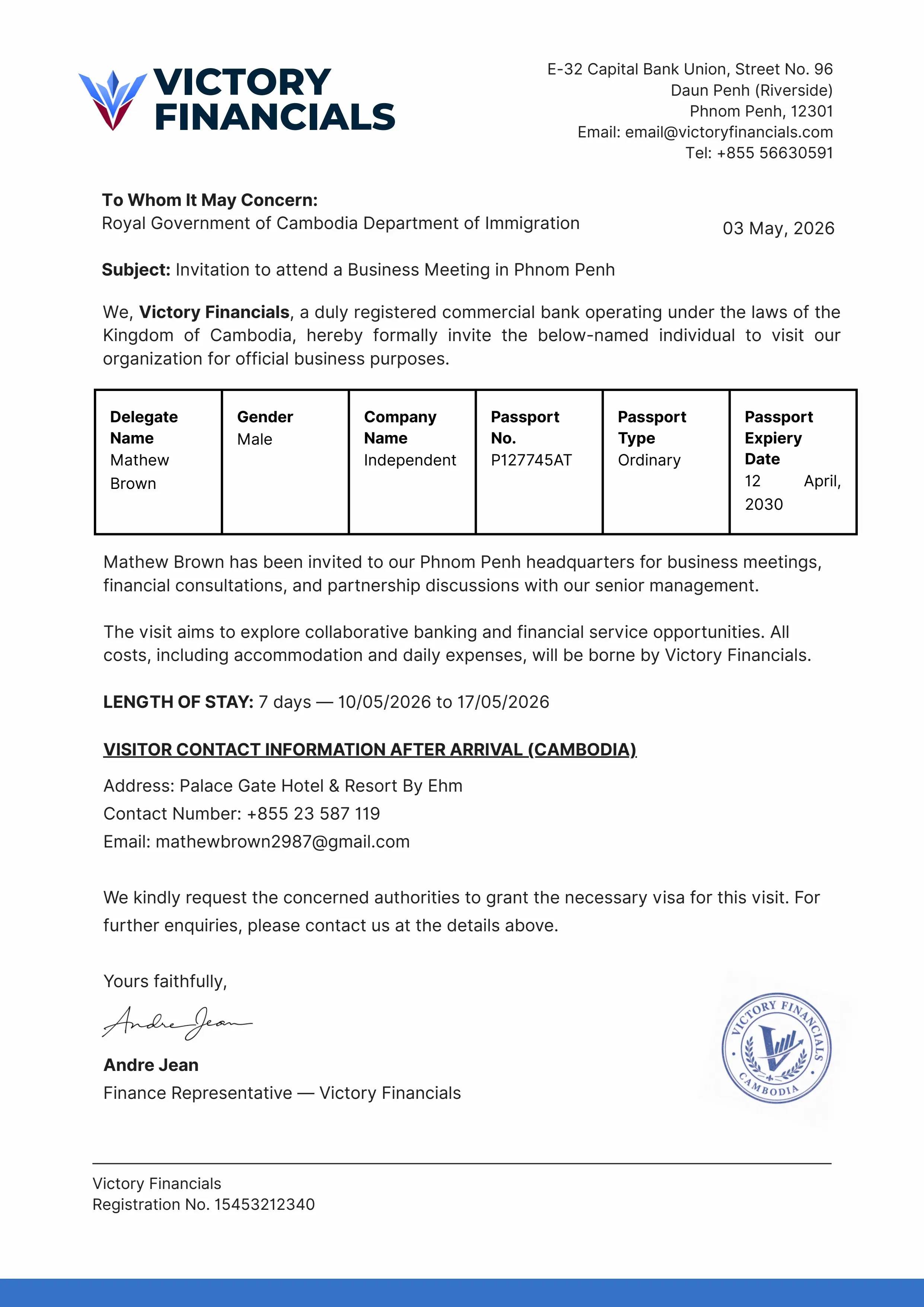 Bussiness Invitation Letter