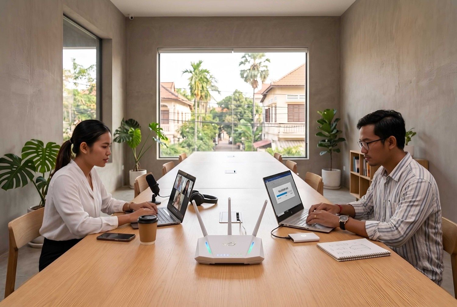 Freelancers Using High Speed Internet In Cambodia