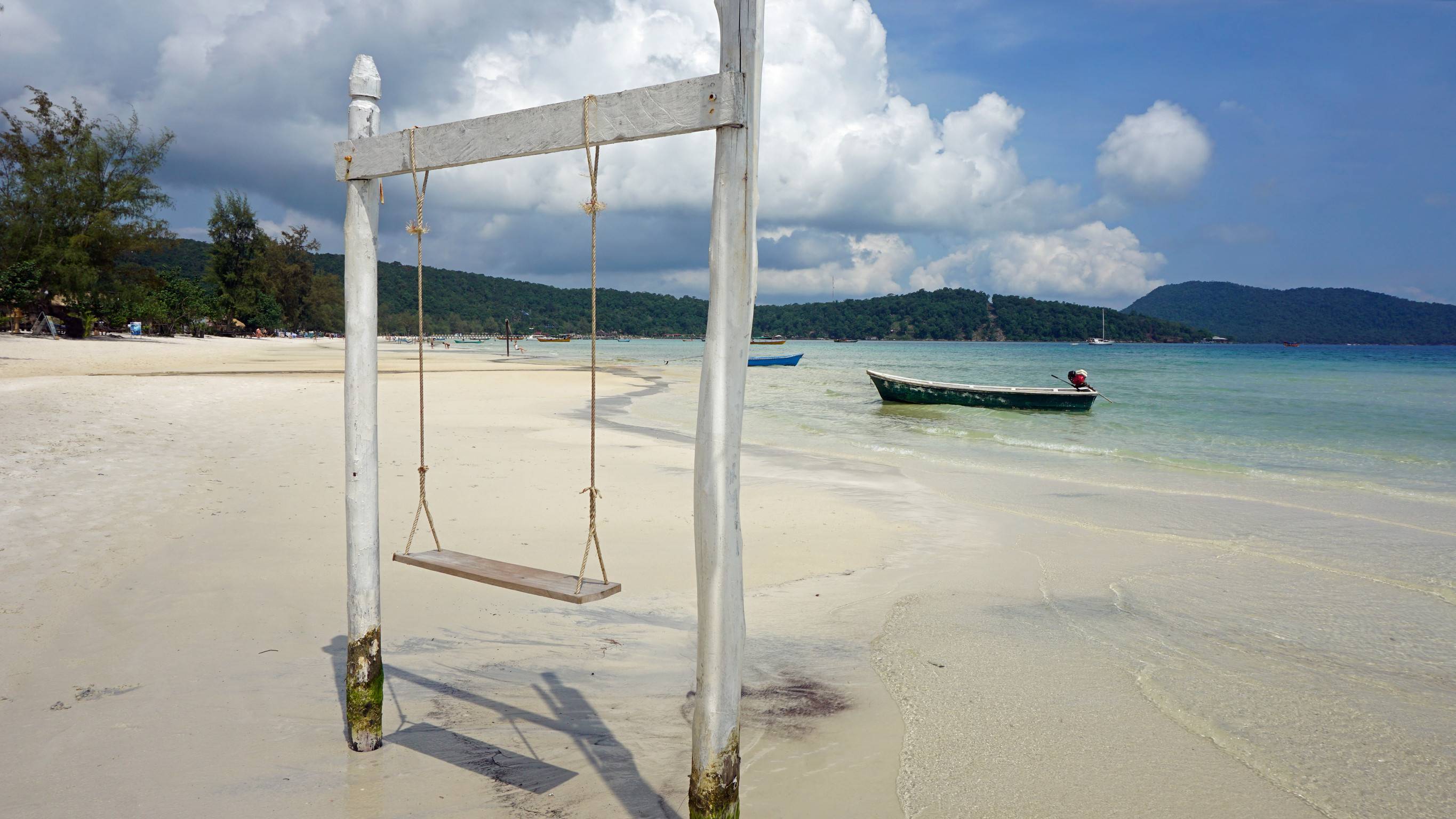 Quiet beach scene on Koh Rong