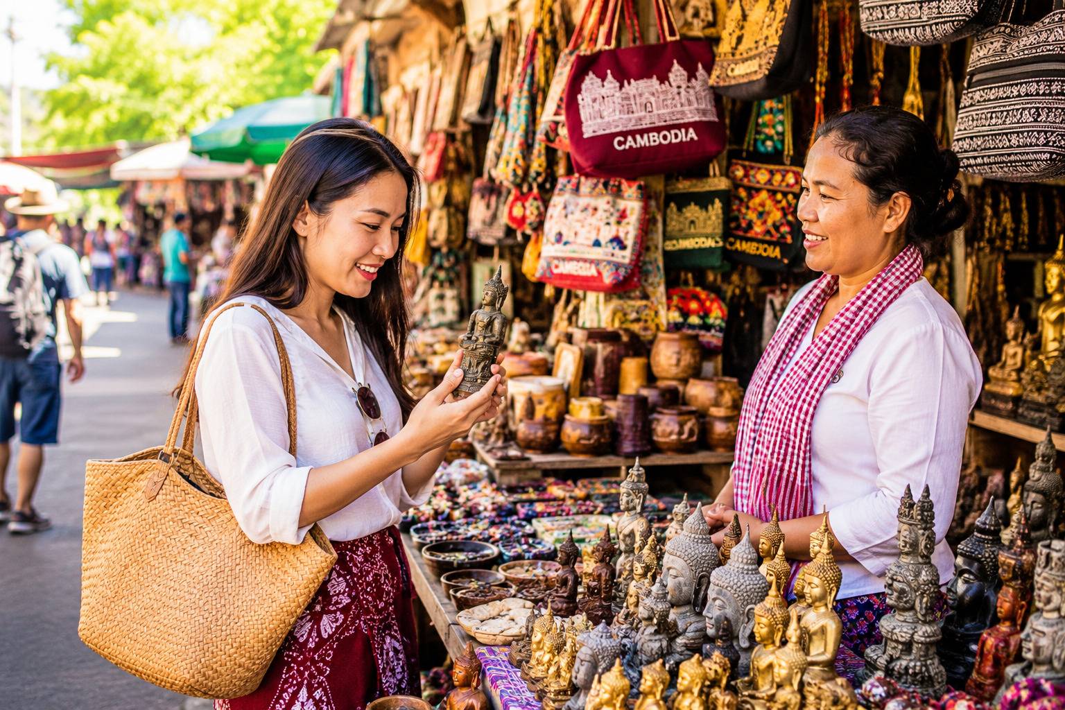Shopping In Cambodia Market