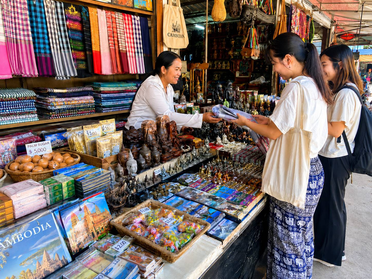 Souvenir Shopping In Cambodia